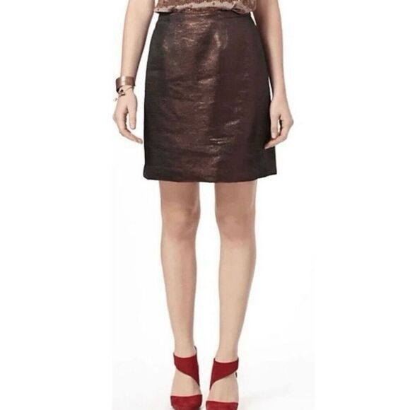 NEW LEIFSDOTTIR by Anthropologie Womens 0 Metallic Rocks Skirt - Picture 2 of 6